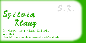 szilvia klauz business card